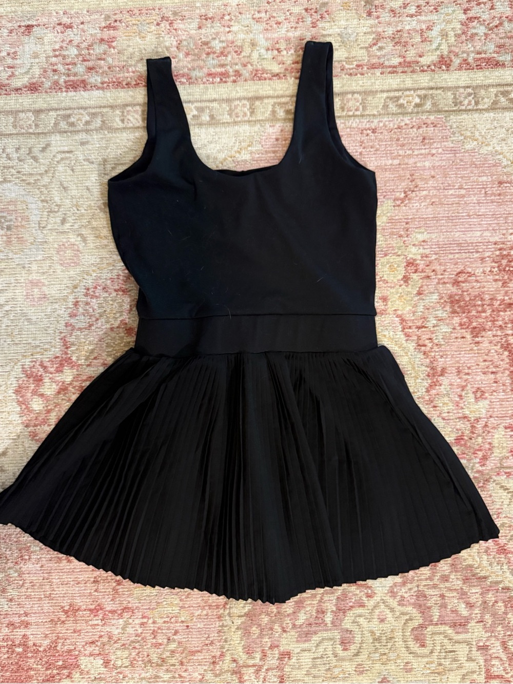 Altar'd State Black Pleated Tank Dress